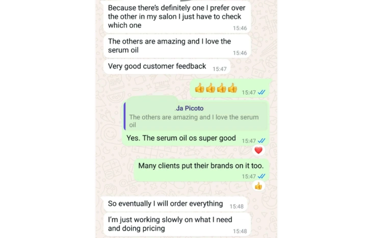 hair oil&serum feedback