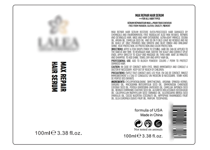 hair serum Packaging design artwork