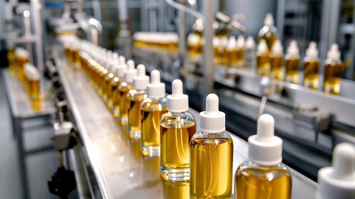 modern hair oil factory