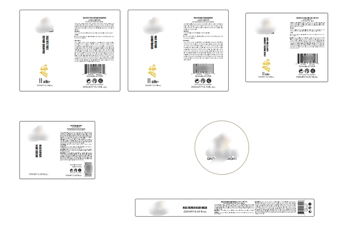 private label hair care Packaging design artwork